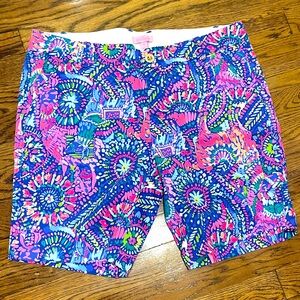 Lilly Pulitzer Madina Stretch Short No-Prob-Llama Size 12